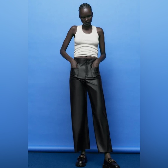 NWT. Zara Black Embellishes Track-Sole Flat Loafers. Size 6,5. 8 - Picture 8 of 13